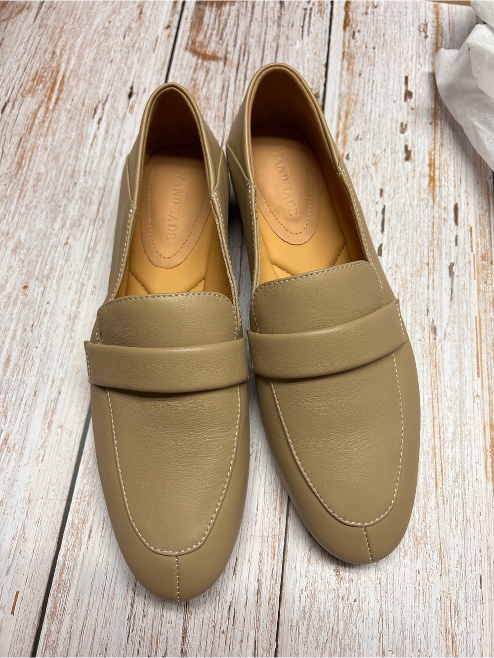 Tan Leather Loafers- women